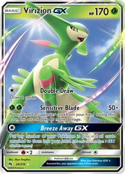 Virizion GX [Double Draw | Sensitive Blade | Breeze Away GX]