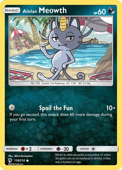 Alolan Meowth Card Front