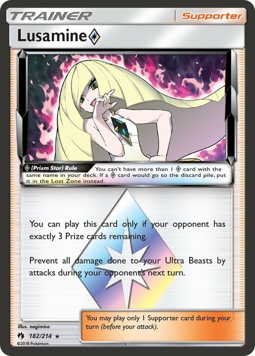 Lusamine Prism Star Card Front