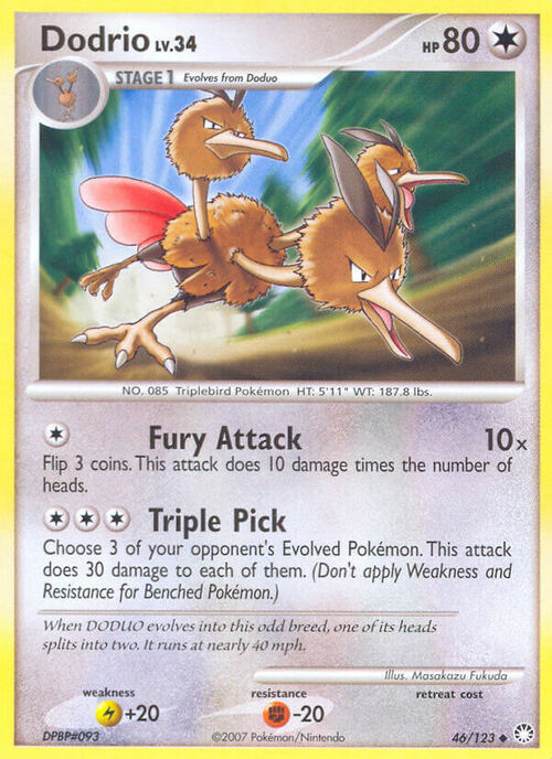 Dodrio Card Front