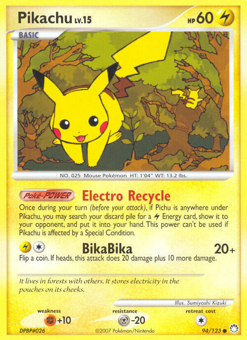 Pikachu Card Front