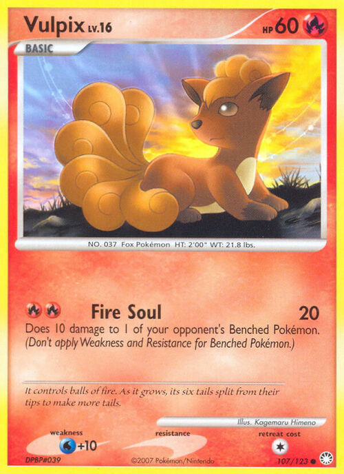 Vulpix Card Front