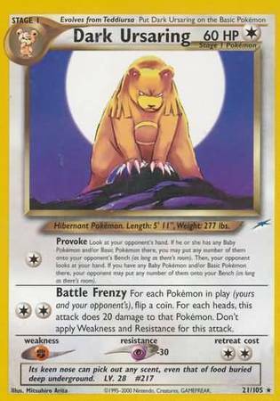 Dark Ursaring Card Front