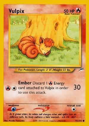 Vulpix Card Front