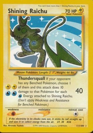 Shining Raichu Card Front