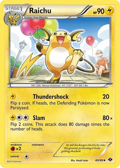 Raichu Card Front