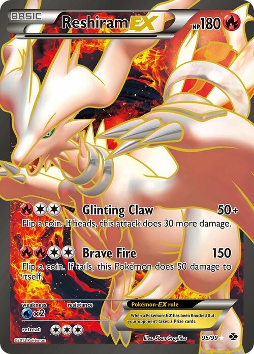 Reshiram EX Card Front