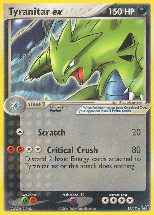 Tyranitar EX Card Front