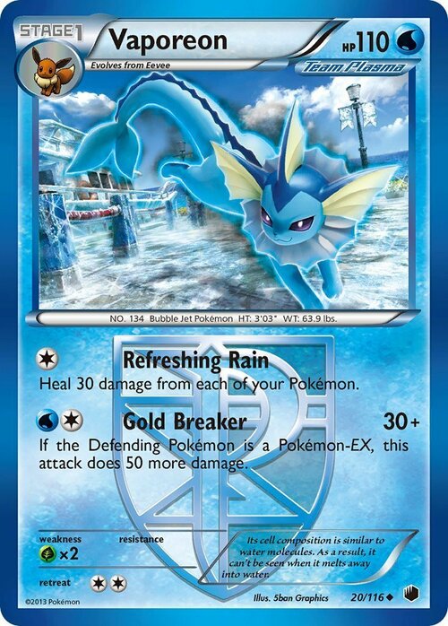 Vaporeon Card Front