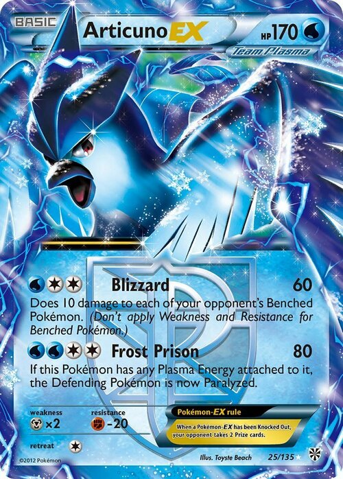 Articuno EX Card Front