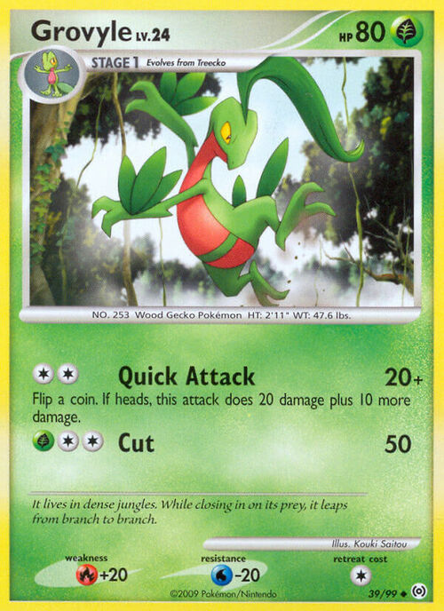 Grovyle Card Front