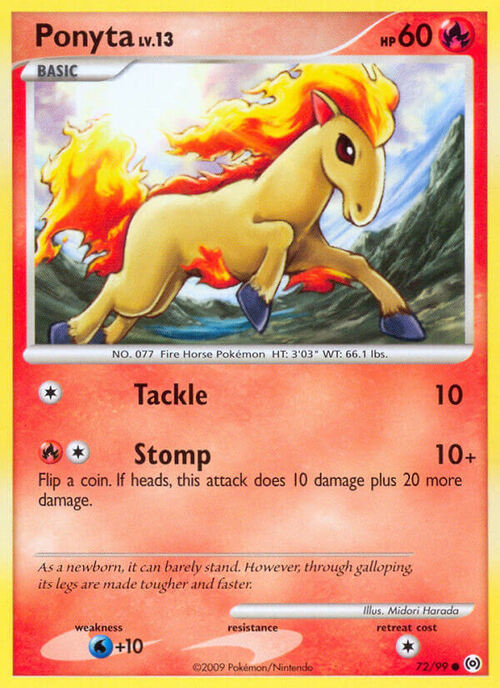 Ponyta Card Front