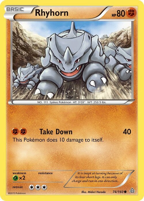 Rhyhorn Card Front