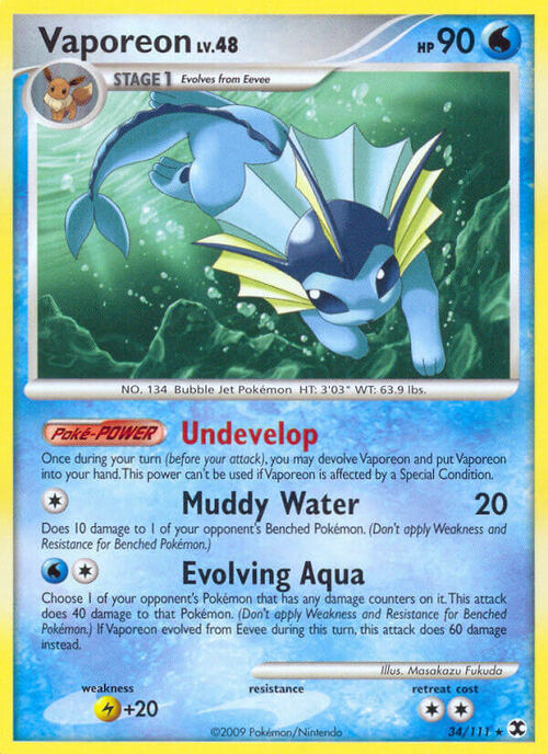 Vaporeon Card Front