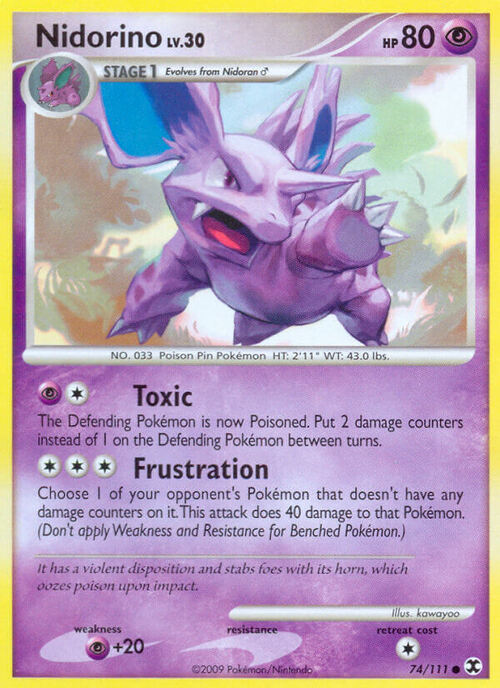 Nidorino Card Front