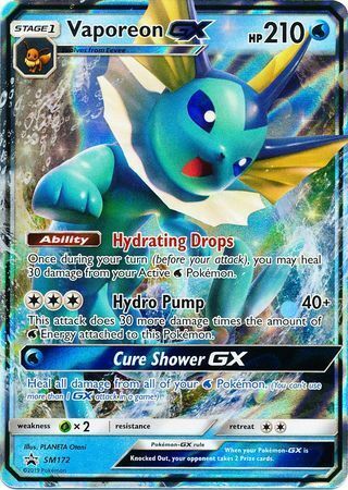 Vaporeon GX Card Front