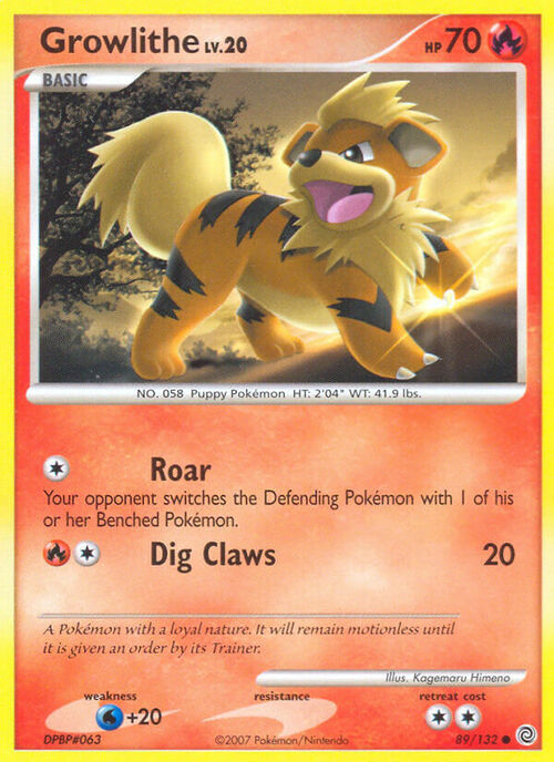 Growlithe Lv.20 Card Front