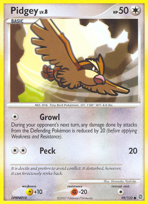 Pidgey Lv.8 Card Front