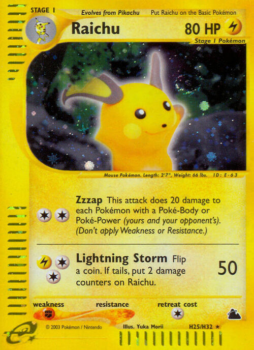 Raichu Card Front