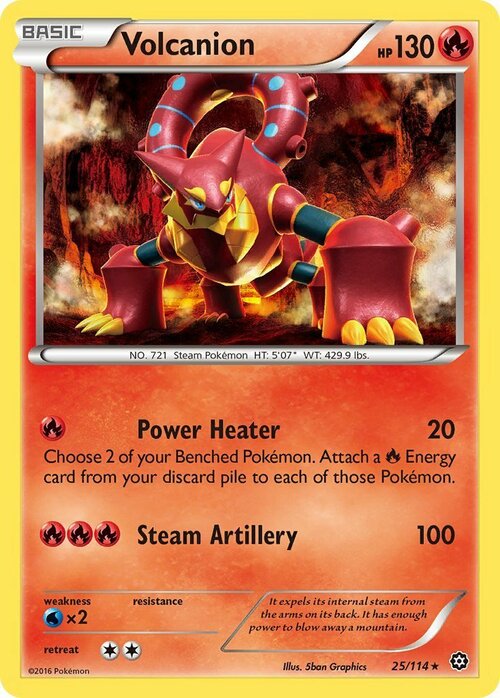 Volcanion Card Front