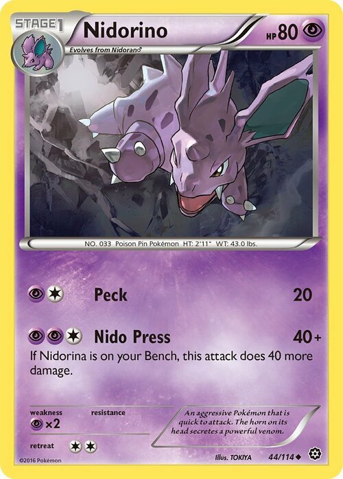 Nidorino Card Front