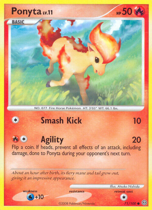 Ponyta Card Front