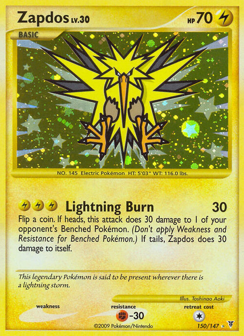 Zapdos Card Front