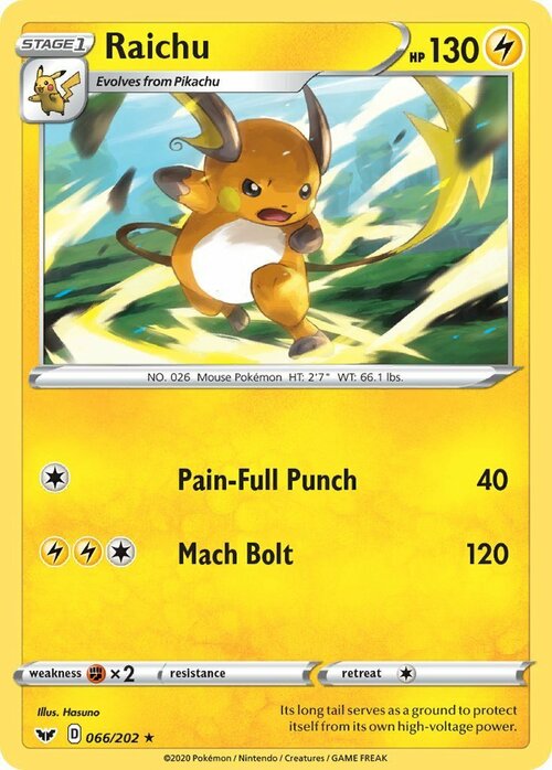 Raichu Card Front