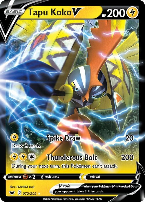 Tapu Koko V Card Front