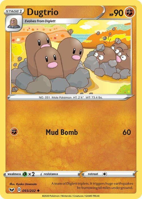 Dugtrio Card Front