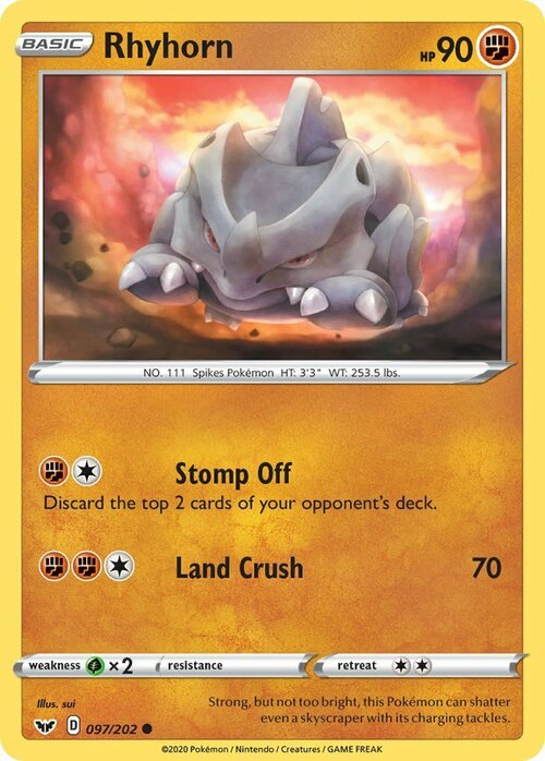 Rhyhorn Card Front