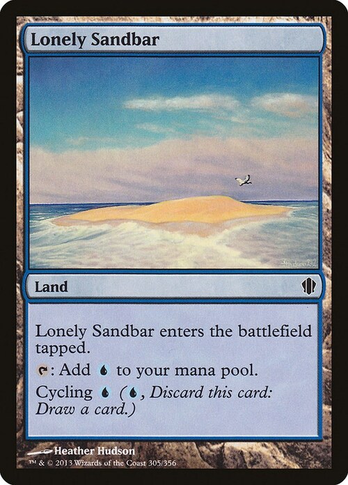 Lonely Sandbar Card Front