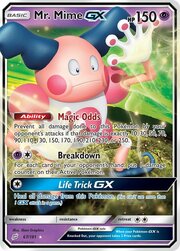 Mr. Mime GX [Magic Odds | Breakdown | Life Trick GX]