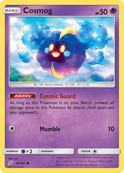 Cosmog Card Front