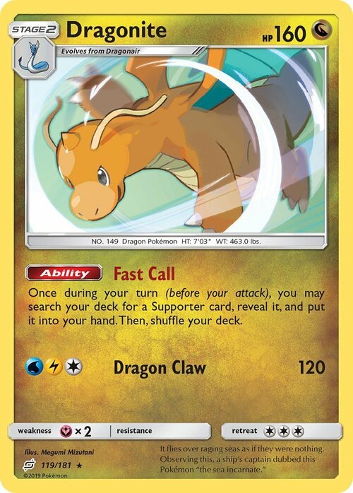 Dragonite Card Front