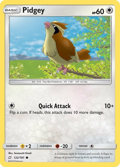 Pidgey Card Front