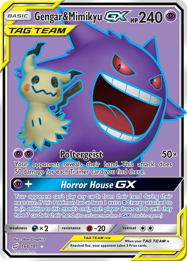 Beckett 9.5 Gengar & discount Mimikyu GX Alternate Full Art Team Up