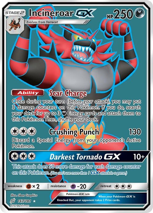 Incineroar GX Card Front