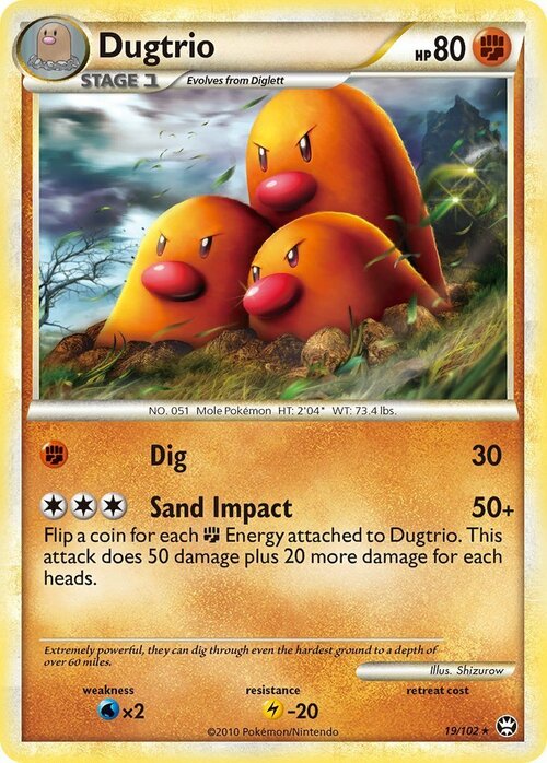 Dugtrio Card Front