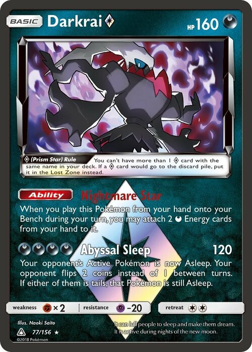 Darkrai Prism Star Card Front