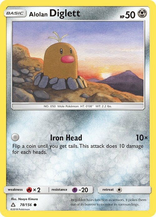 Alolan Diglett Card Front