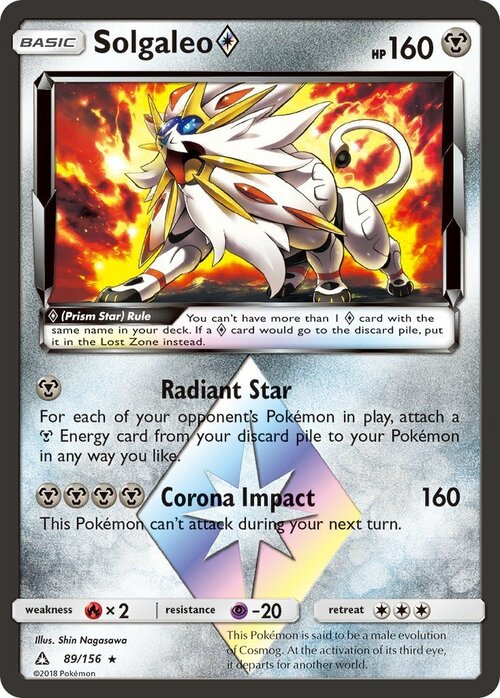 Solgaleo Prism Star Card Front