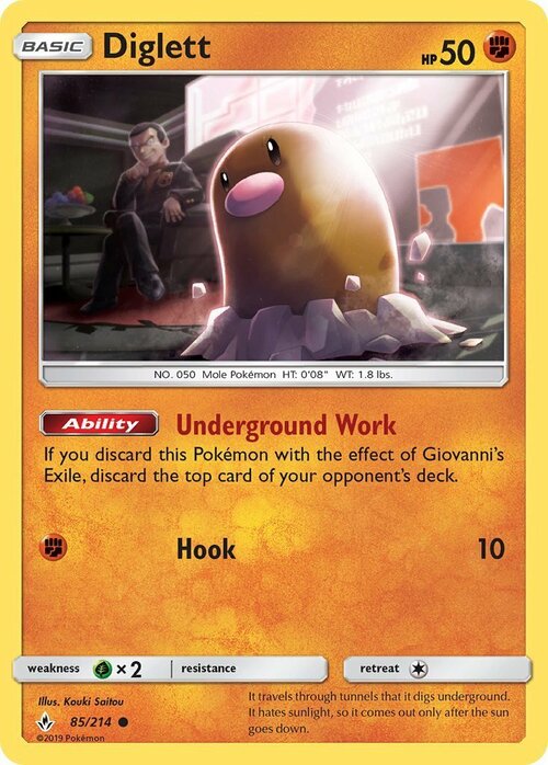 Diglett Card Front