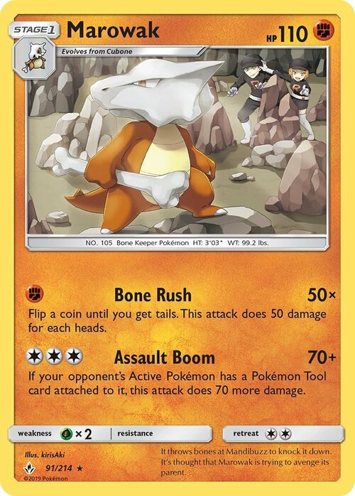 Marowak Card Front