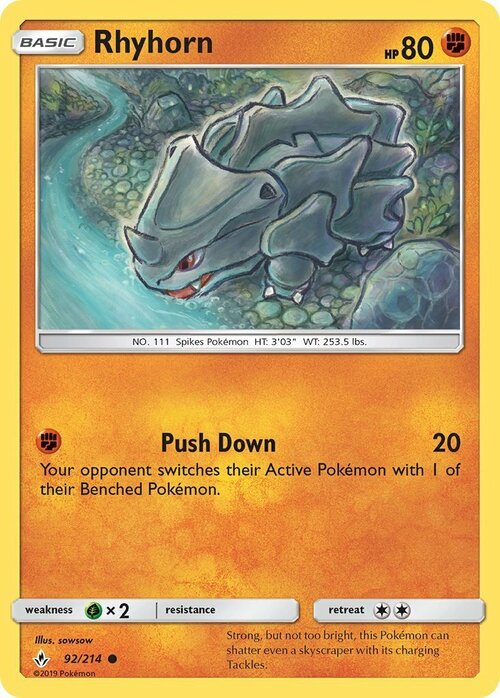 Rhyhorn Card Front