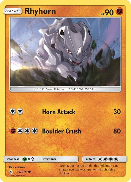 Rhyhorn Card Front