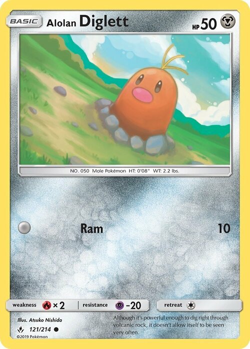 Alolan Diglett Card Front