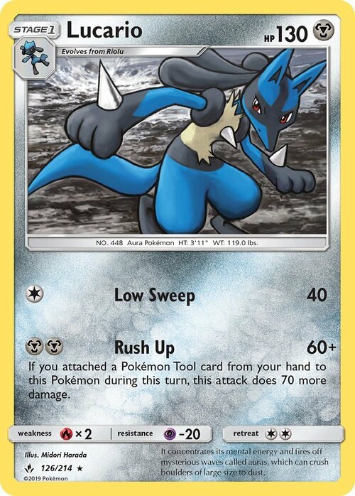 Lucario Card Front