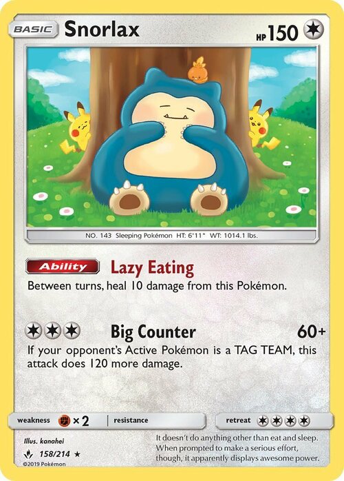 Snorlax Card Front