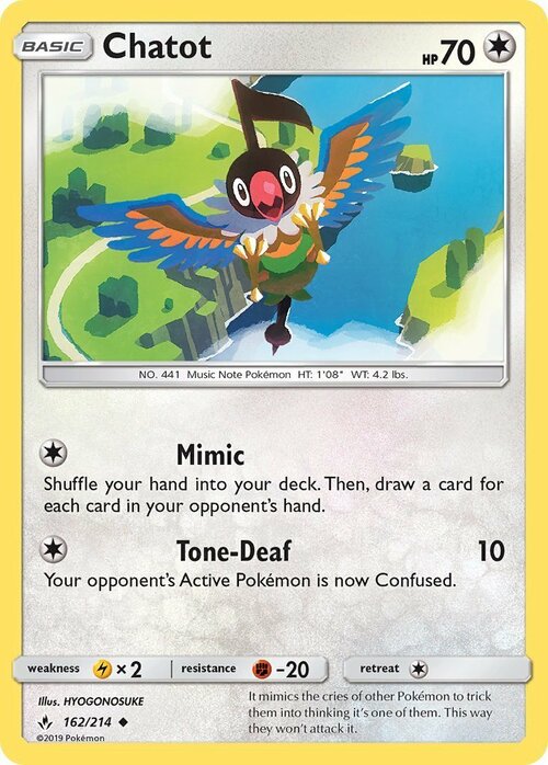 Chatot Card Front